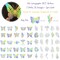 Wrapables Waterproof Transparent Holographic Glitter PET Butterfly and Leaf Stickers for Scrapbooking, Stationery, Journaling, Water Bottles, Phones, Laptops (100pcs)
